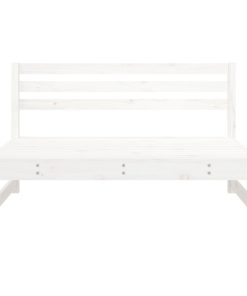 Divani Centrali Giardino 2pz Bianchi 120x80cm Massello Pino