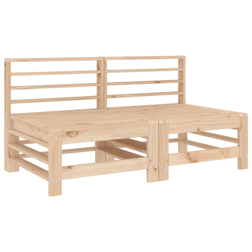 Divani Centrali Con Cuscini 2 Pz In Legno Massello Di Pino