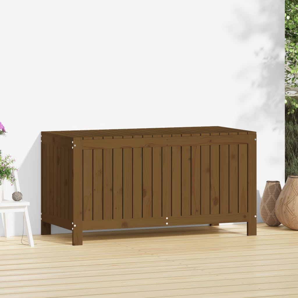 Contenitore Da Giardino Ambra 121x55x64 Cm Legno Massello Pino