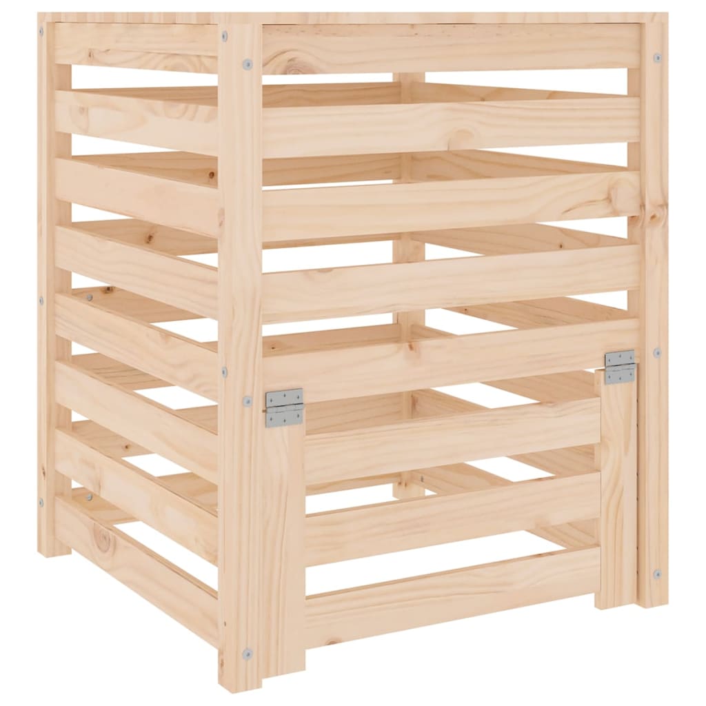 Compostiera 63,5x63,5x77,5 Cm In Legno Massello Di Pino