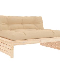 Divano Centrale 120x80 Cm In Legno Massello Di Pino