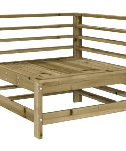 Divani Angolari Da Giardino 2 Pz In Legno Di Pino Impregnato
