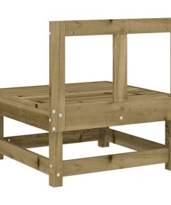 Divano Centrale Da Giardino In Legno Di Pino Impregnato