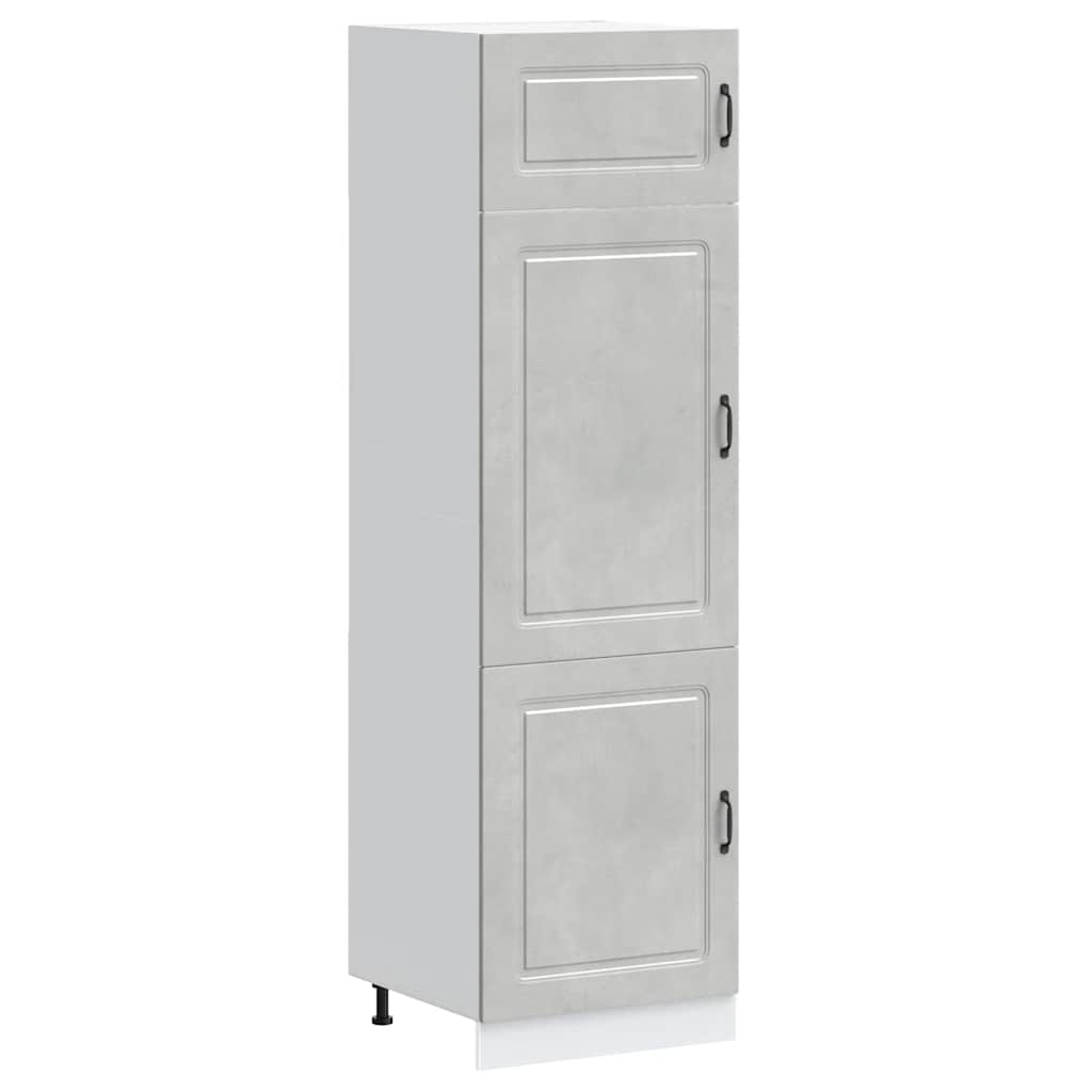 Armadio Da Cucina Kalmar Grigio Cemento In Legno Multistrato - Image 4