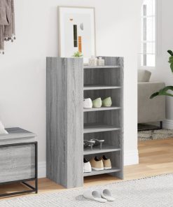 Scarpiera Grigio Sonoma 52x37,5x100 Cm In Legno Multistrato