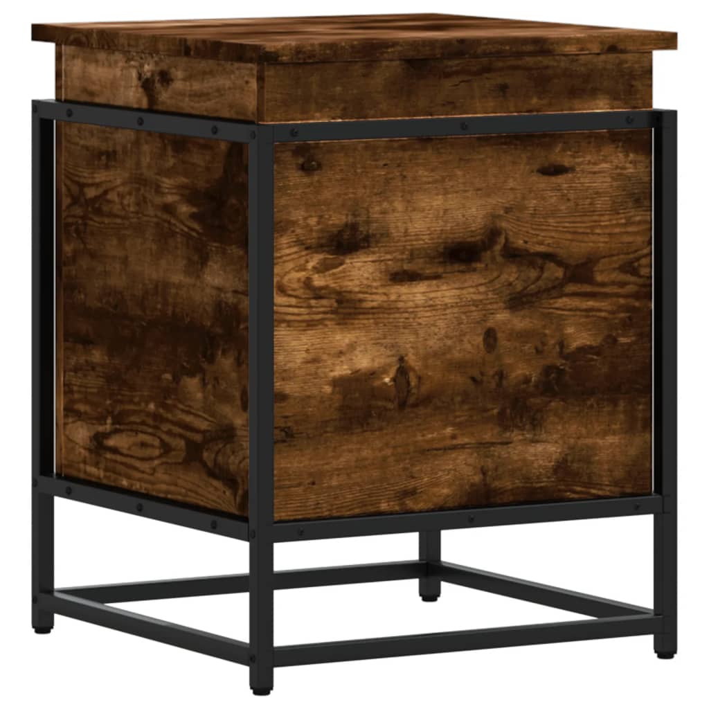 Contenitore Con Coperchio Rovere Fumo 40x40x51,5cm Truciolato - Image 5