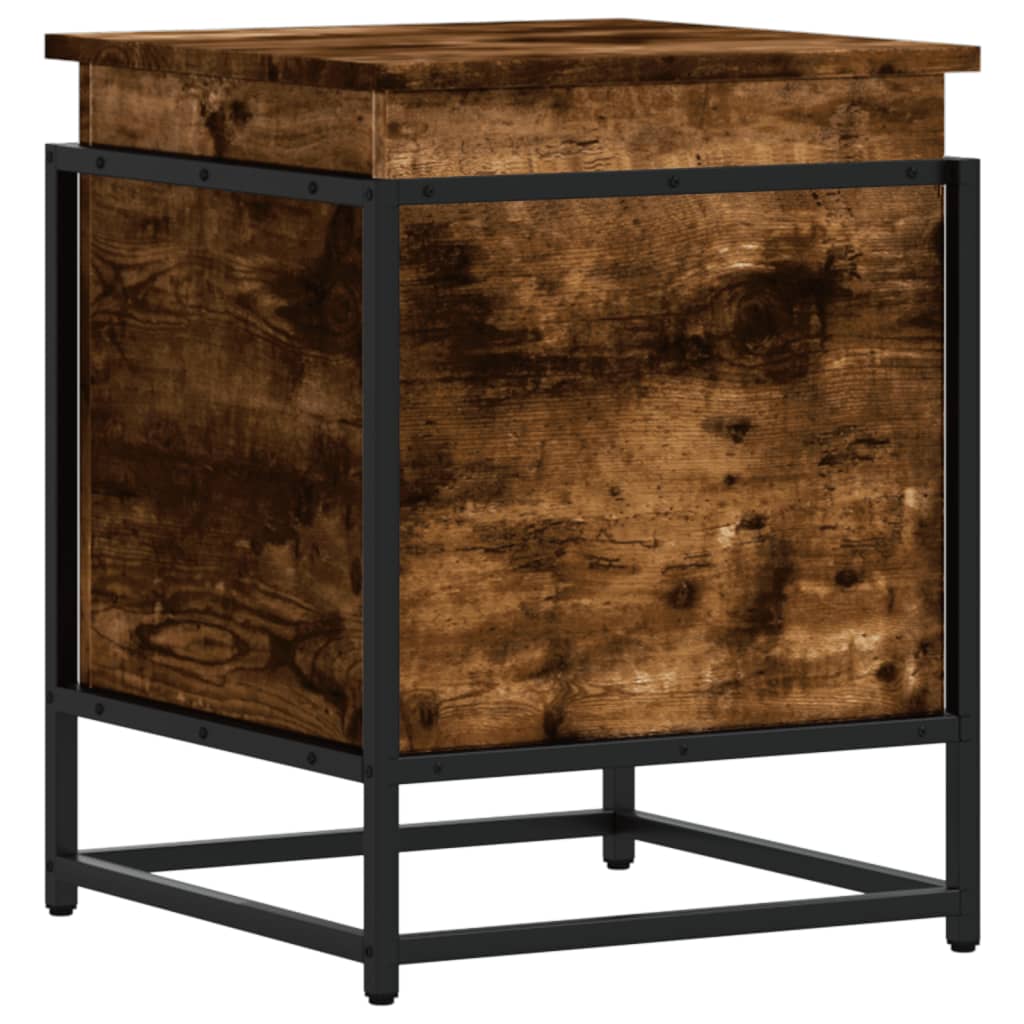 Contenitore Con Coperchio Rovere Fumo 40x40x51,5cm Truciolato - Image 2