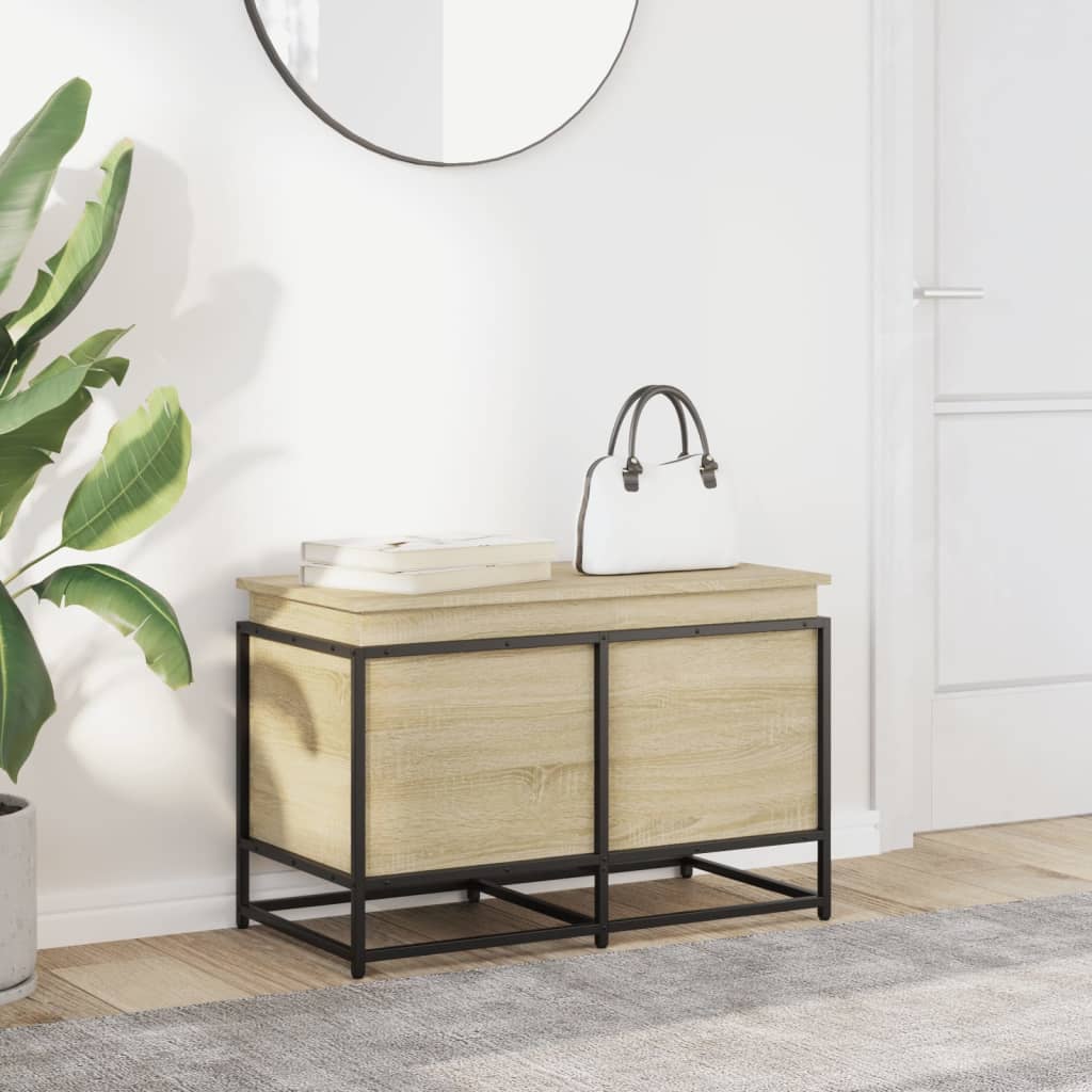 Contenitore Con Coperchio Rovere Sonoma 80x40x51,5cm Truciolato - Image 5