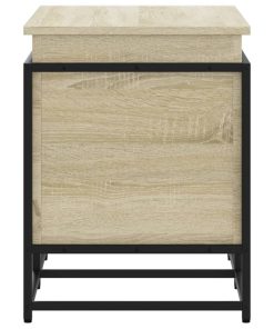 Contenitore Con Coperchio Rovere Sonoma 80x40x51,5cm Truciolato