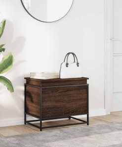 Contenitore Con Coperchio Rovere Marrone 60x40x51,5 Truciolato