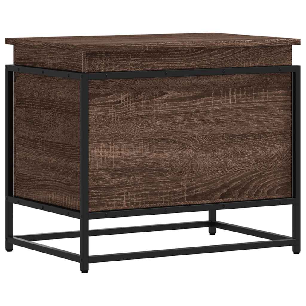 Contenitore Con Coperchio Rovere Marrone 60x40x51,5 Truciolato - Image 4