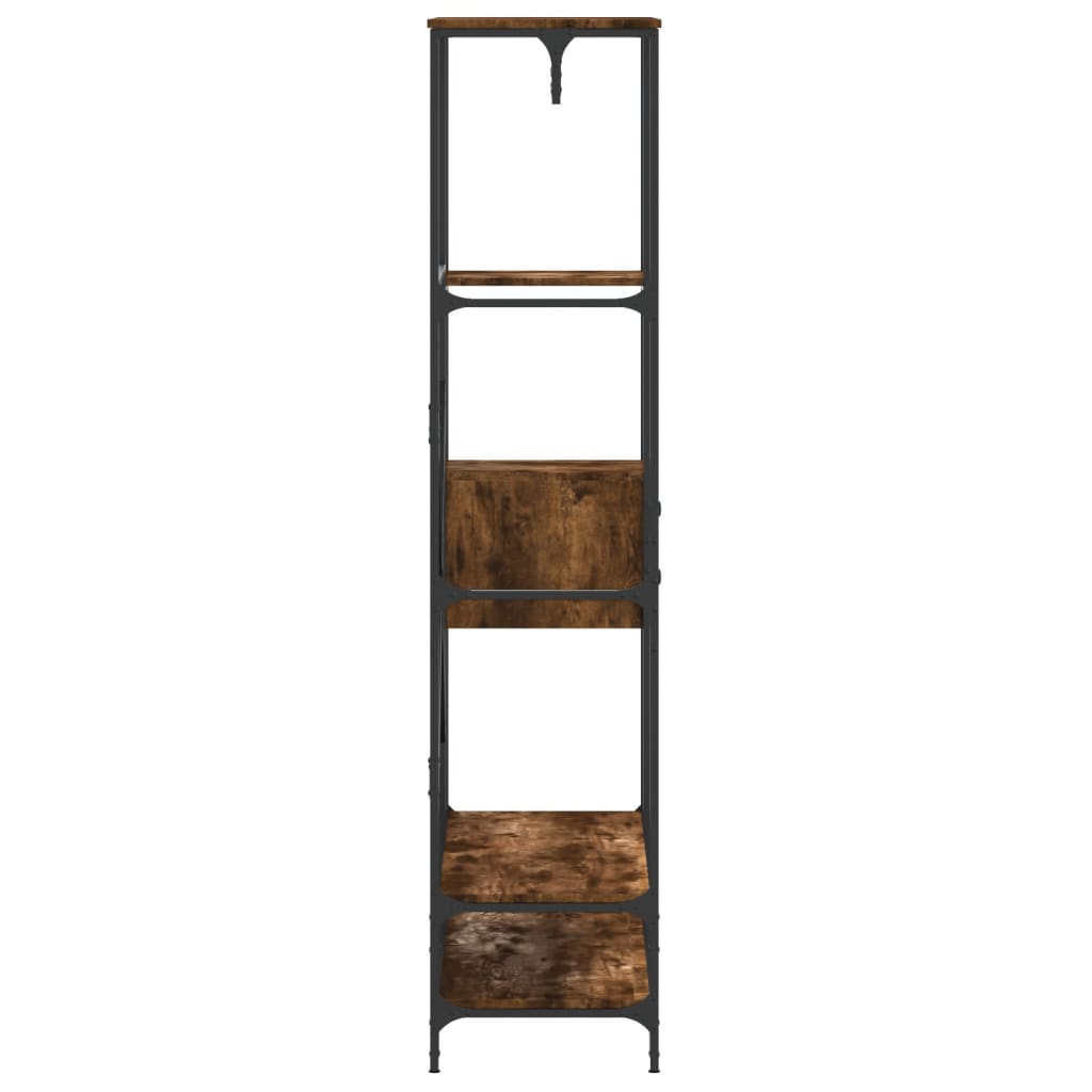 Appendiabiti Con Scaffali Rovere Fumo In Legno Multistrato