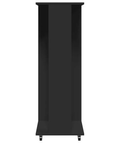 Armadio Con Ruote Nero 102x38x110 Cm In Legno Multistrato