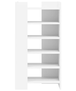 Scarpiera Bianca 52x37,5x100 Cm In Legno Multistrato