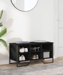 Scarpiera Nera 90x38x45,5 Cm In Truciolato