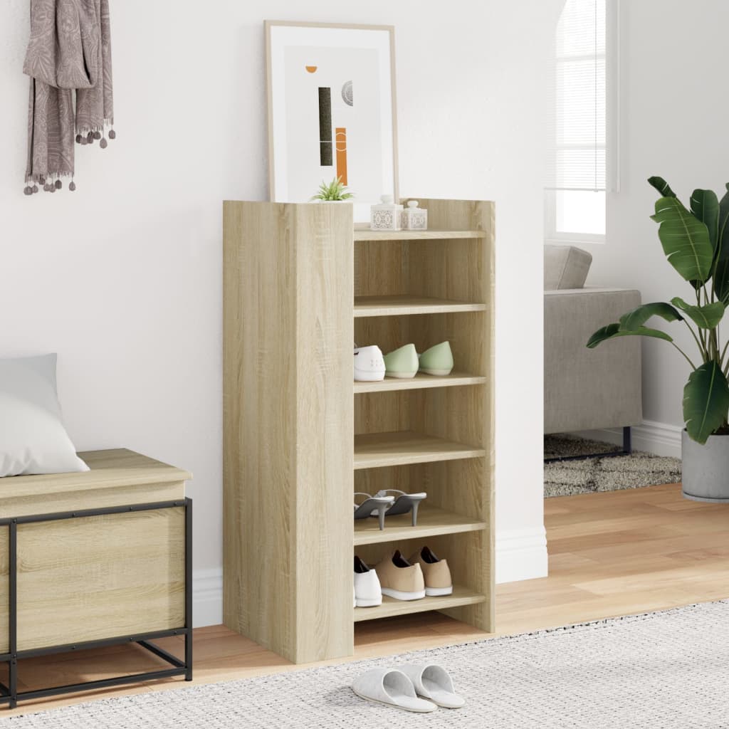 Scarpiera Rovere Sonoma 52x37,5x100 Cm In Legno Multistrato