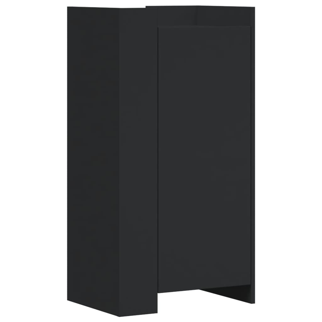 Scarpiera Nera 52x37,5x100 Cm In Legno Multistrato