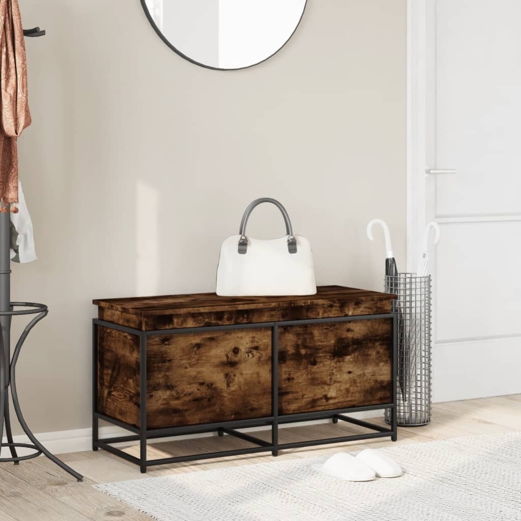 Contenitore Con Coperchio Rovere Fumo 100x40x51,5cm Truciolato - Image 6