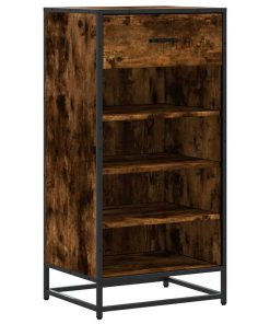 Scarpiera Rovere Fumo 48x38x97,5 Cm In Legno Multistrato