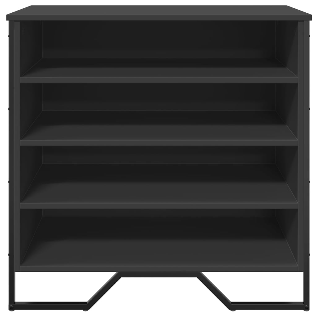 Scarpiera Nera 80x38x78 Cm In Truciolato