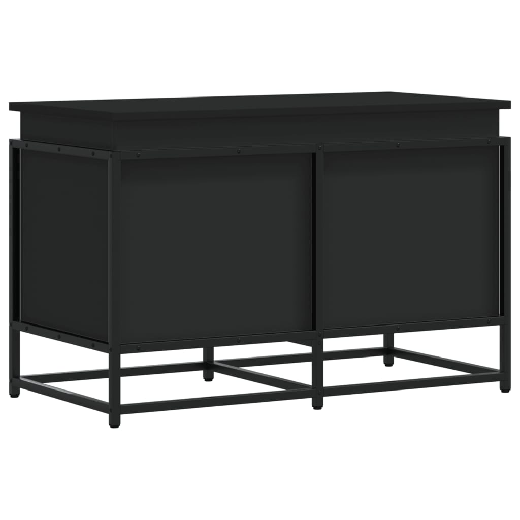 Contenitore Con Coperchio Nero 80x40x51,5 Cm In Truciolato - Image 4