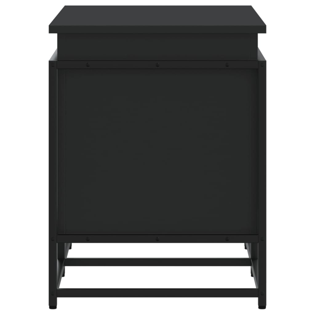 Contenitore Con Coperchio Nero 80x40x51,5 Cm In Truciolato