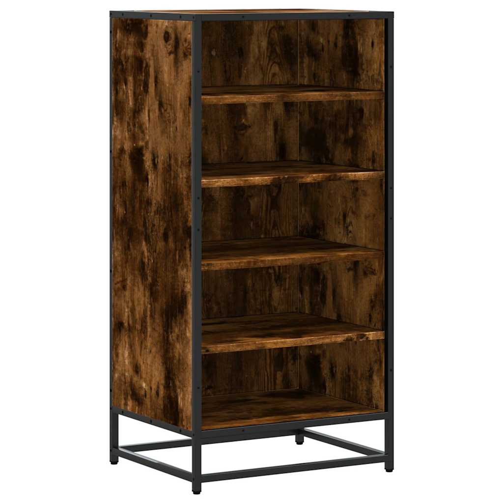 Scarpiera Rovere Fumo 48x38x97,5 Cm In Legno Multistrato - Image 4