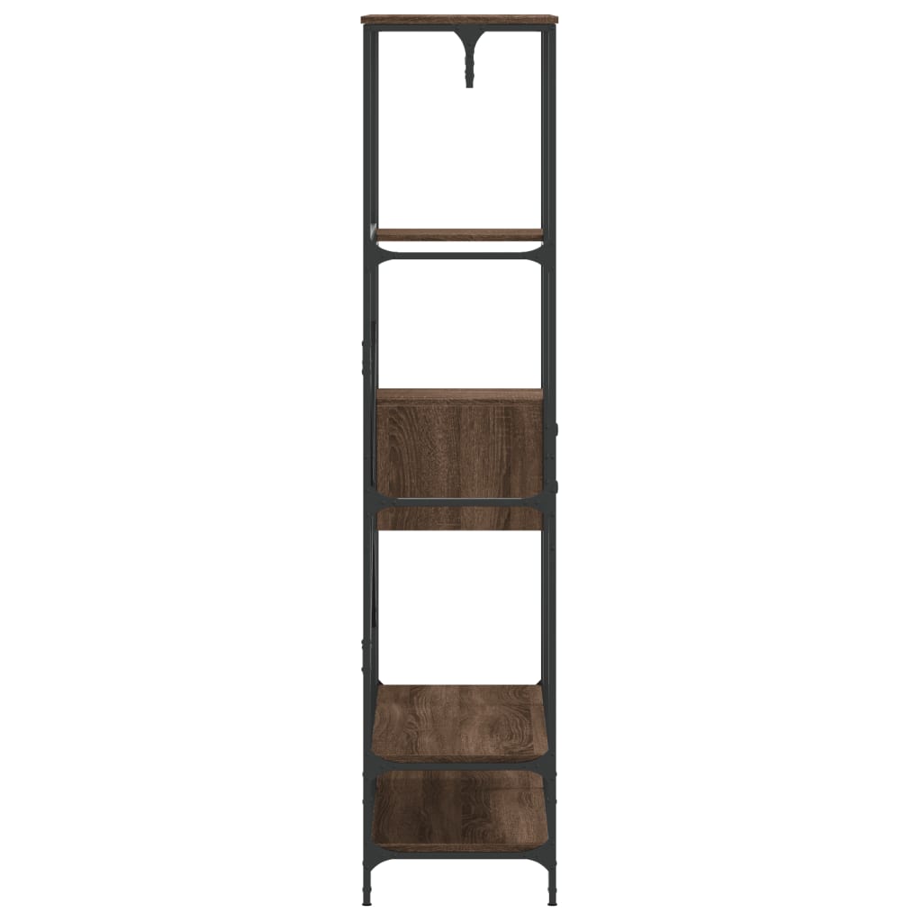 Appendiabiti Con Scaffali Rovere Marrone In Legno Multistrato