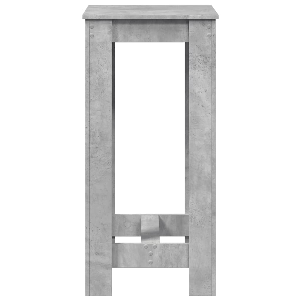 Tavolo Da Bar Grigio Cemento 51x50x103,5cm In Legno Multistrato