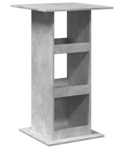 Tavolo Bar Portaoggetti Grigio Cemento 60x60x102 Cm Multistrato