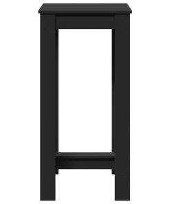 Tavolo Da Bar Nero 51x50x103,5 Cm In Legno Multistrato