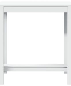 Tavolo Da Bar Bianco 102x50x103,5 Cm In Legno Multistrato