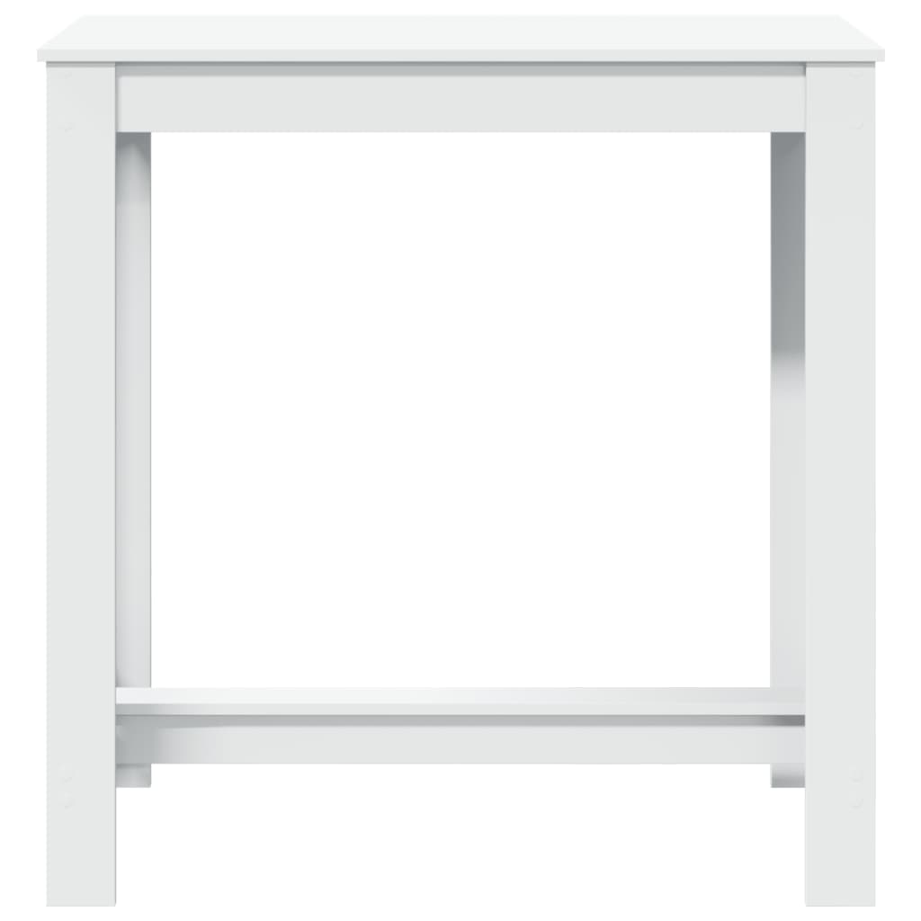 Tavolo Da Bar Bianco 102x50x103,5 Cm In Legno Multistrato