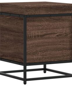 Contenitore Con Coperchio Rovere Marrone 40x40x51,5 Truciolato