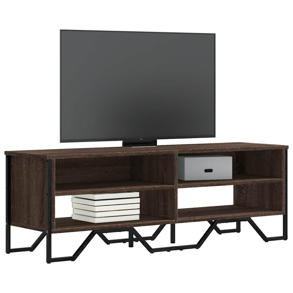 Mobile Porta Tv Rovere Marrone 122x34x41cm In Legno Multistrato - Image 2