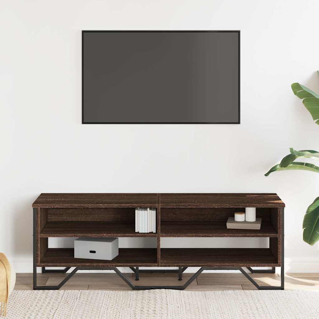 Mobile Porta Tv Rovere Marrone 122x34x41cm In Legno Multistrato - Image 5