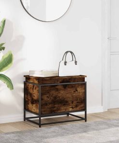 Contenitore Con Coperchio Rovere Fumo 60x40x51,5cm Truciolato