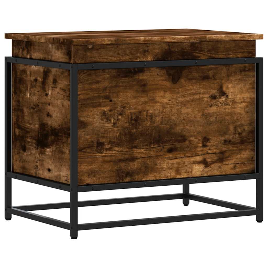 Contenitore Con Coperchio Rovere Fumo 60x40x51,5cm Truciolato - Image 2