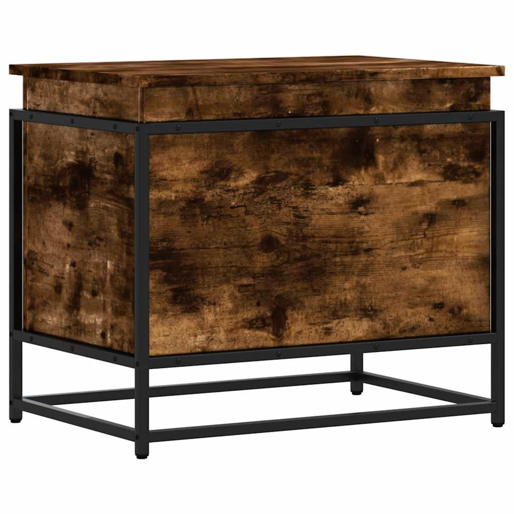 Contenitore Con Coperchio Rovere Fumo 60x40x51,5cm Truciolato - Image 4