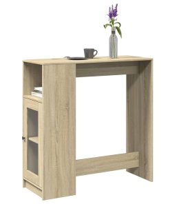 Tavolo Bar Con Rastrelliera Sonoma 101x40x103,5 Cm Multistrato