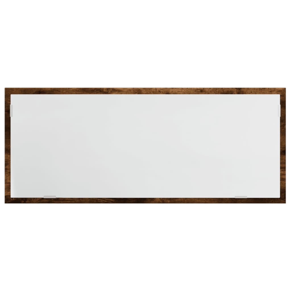 Specchio Bagno Led Rovere Fumo 100x8,5x37cm Legno Multistrato - Image 5