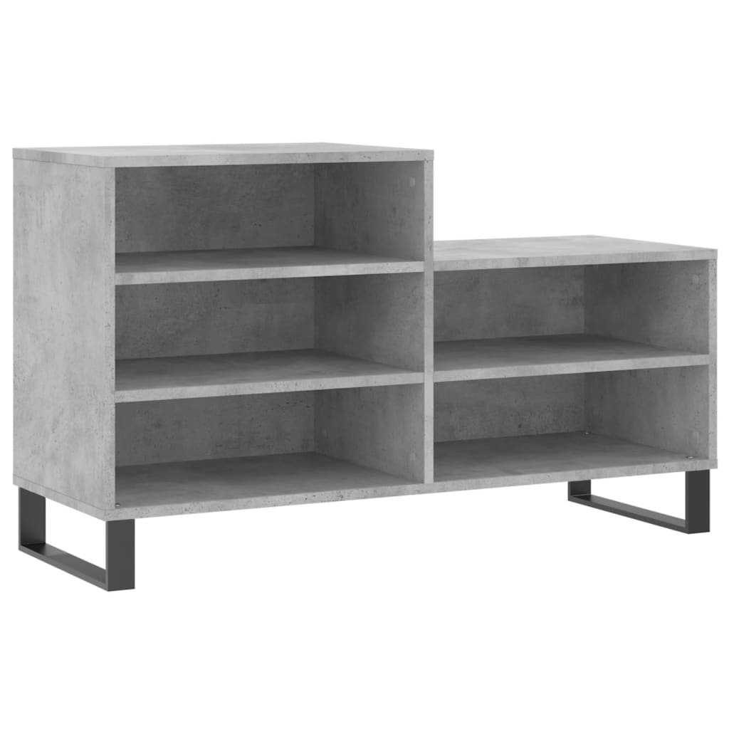 Scarpiera Grigio Cemento 102x36x60 Cm In Legno Multistrato