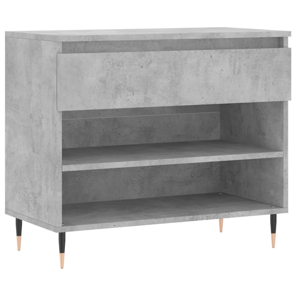 Scarpiera Grigio Cemento 70x36x60 Cm In Legno Multistrato