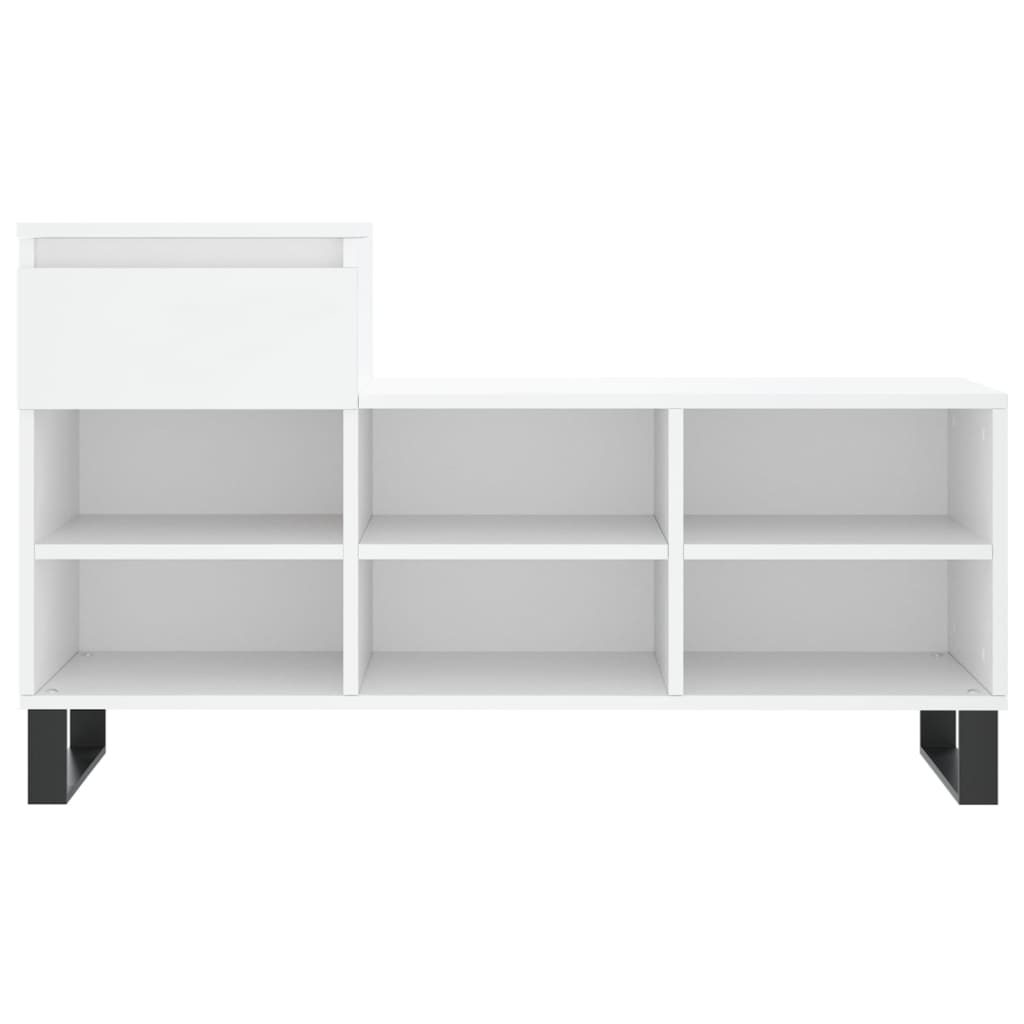 Scarpiera Bianca 102x36x60 Cm In Legno Multistrato - Image 3