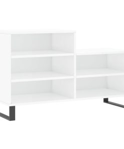 Scarpiera Bianco Lucido 102x36x60 Cm In Legno Multistrato