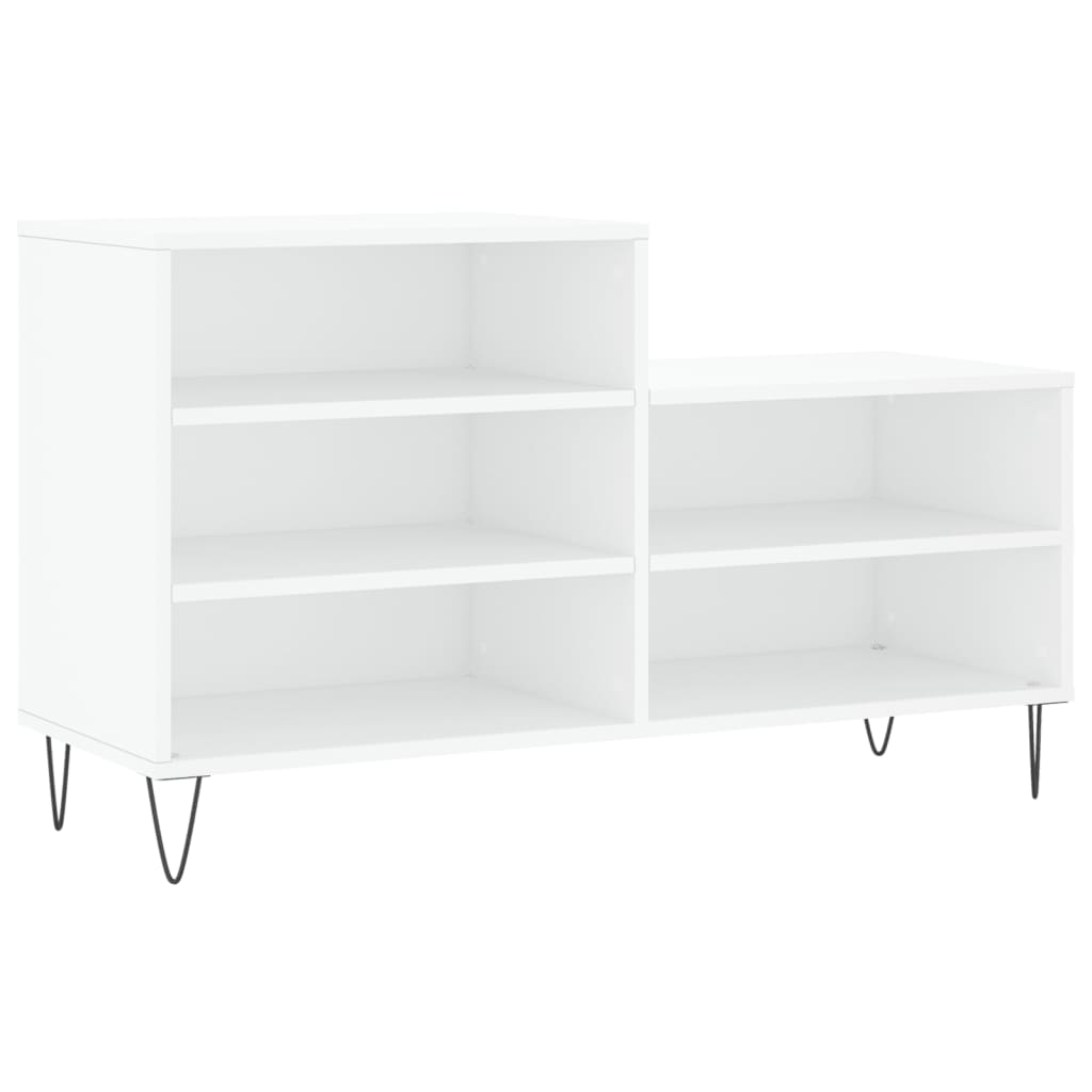Scarpiera Bianca 102x36x60 Cm In Legno Multistrato - Image 4