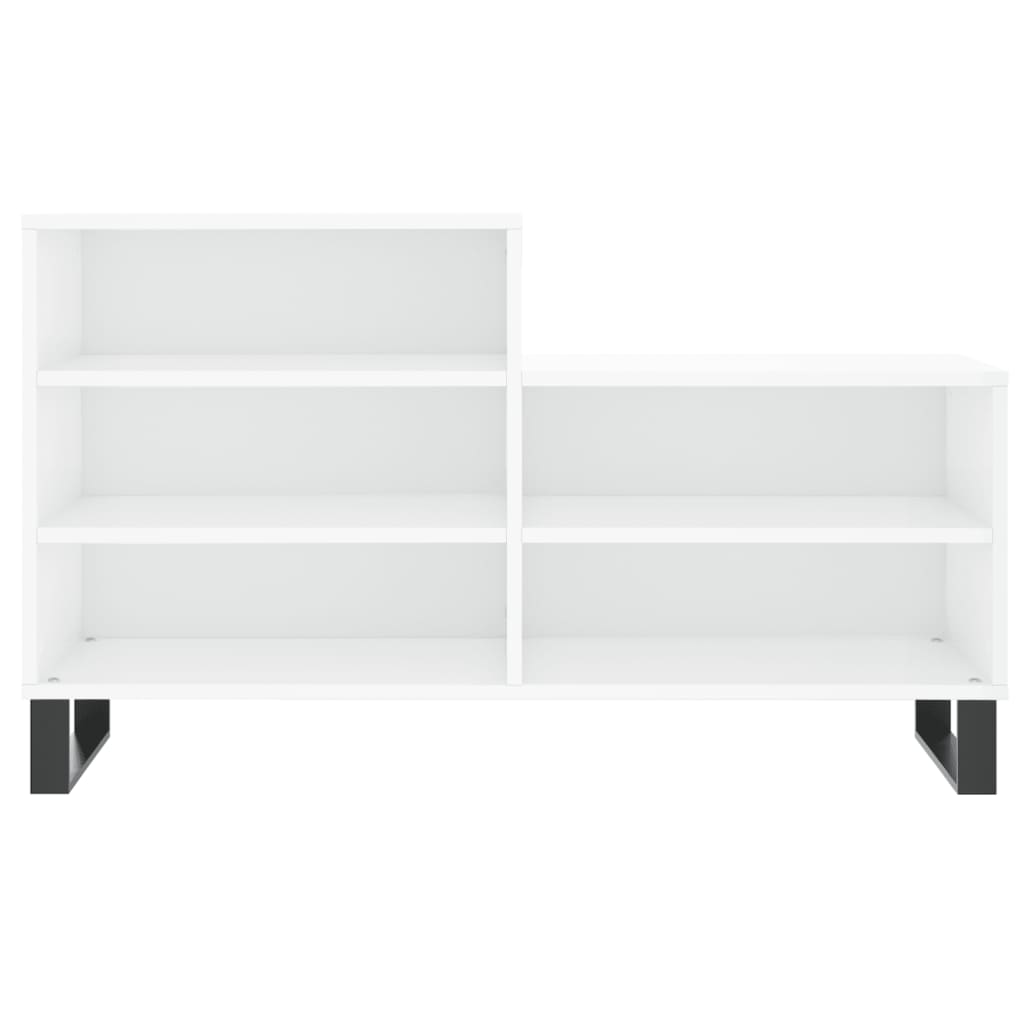 Scarpiera Bianco Lucido 102x36x60 Cm In Legno Multistrato - Image 5