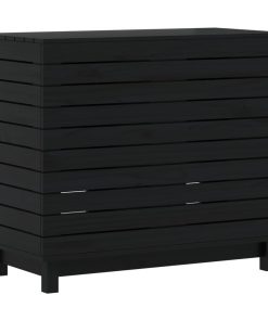 Cesto Per Bucato 88,5x44x76 Cm Legno Massello Pino
