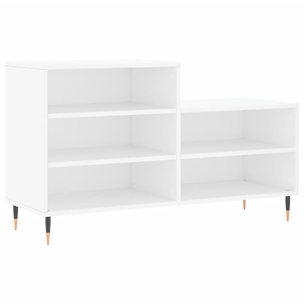 Scarpiera Bianca 102x36x60 Cm In Legno Multistrato - Image 2