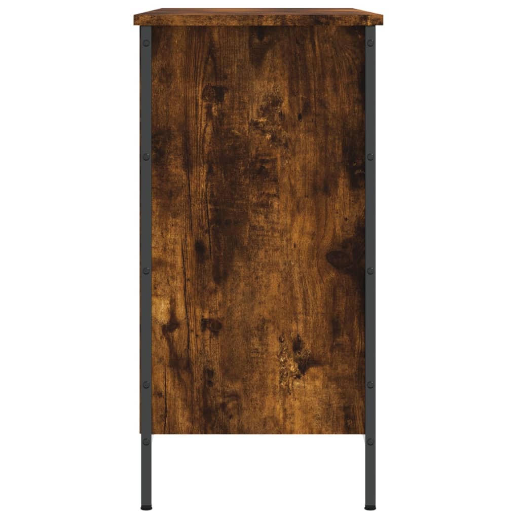 Scarpiera Rovere Fumo 100x35x70 Cm In Legno Multistrato - Image 2